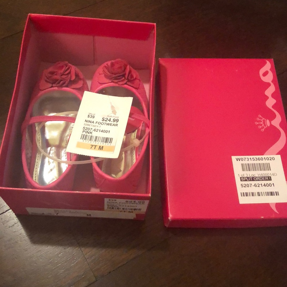 Toddler girls hot pink dress shoes